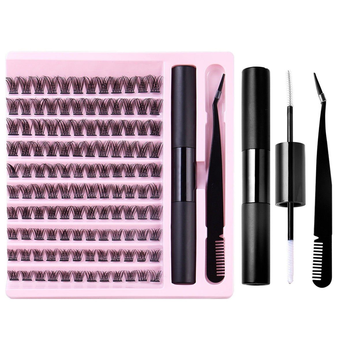 DIY Eyelash Extension Kit with Bond Seal and Tweezers