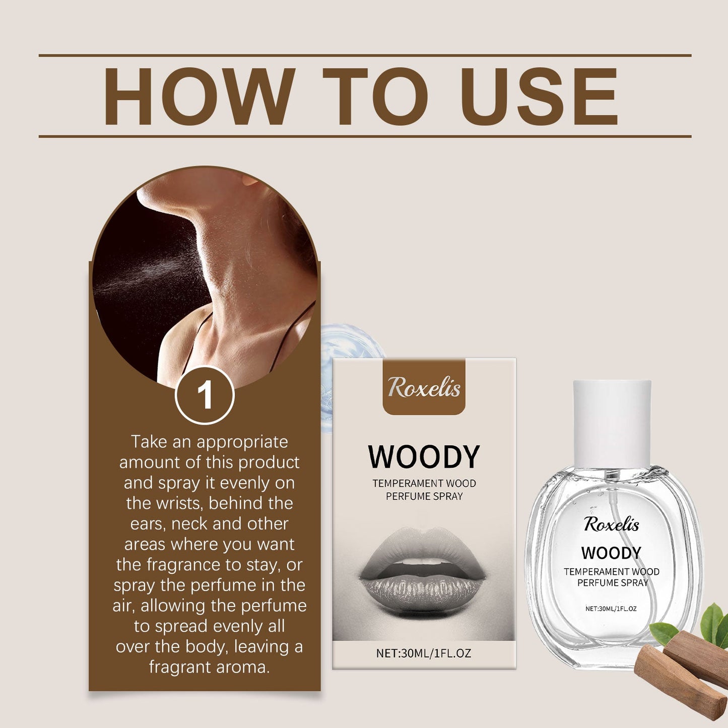 Wood Fragrance Eau De Toilette with Fresh Oriental Scent