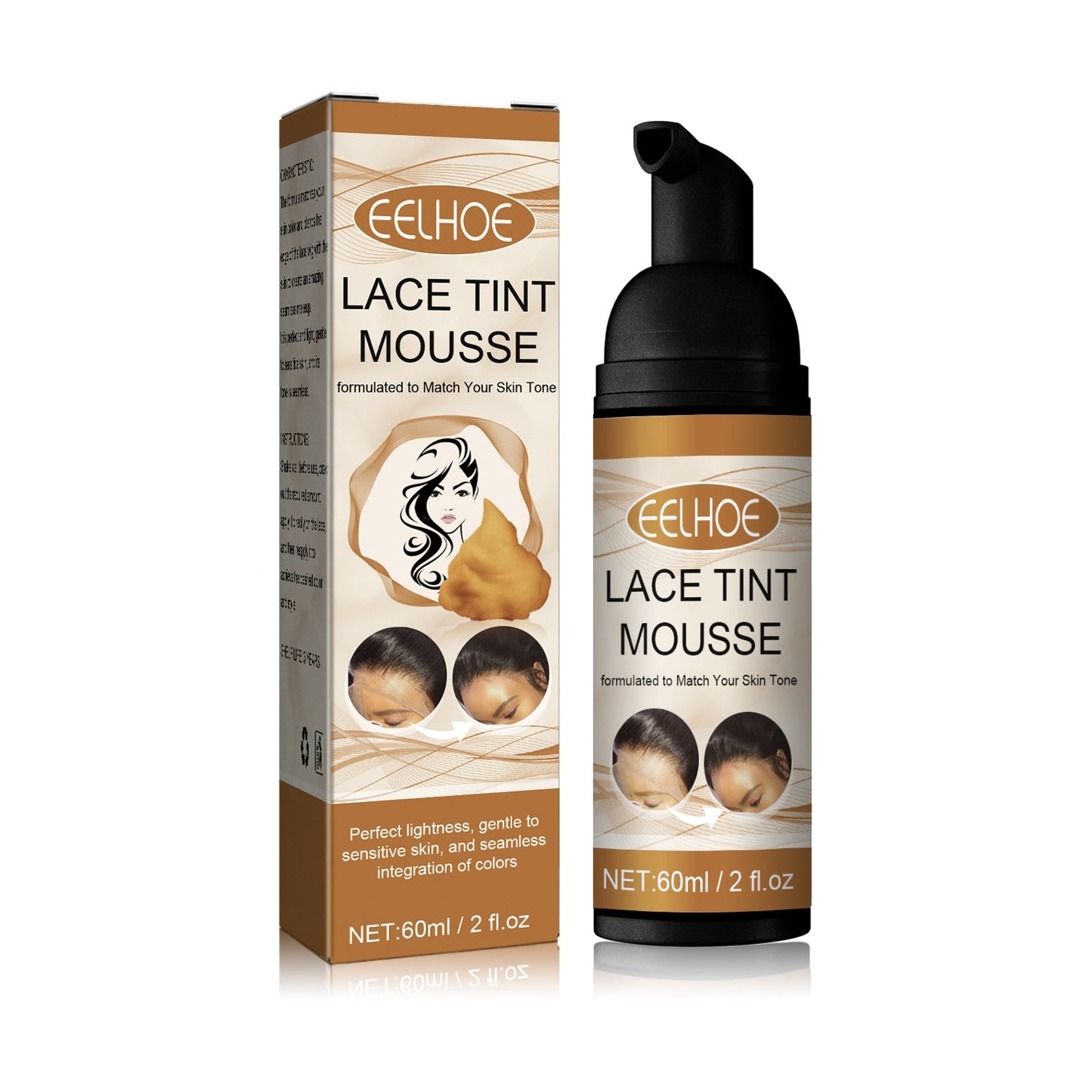 Lace Tint Mousse for Easy Wig Hair Coloring