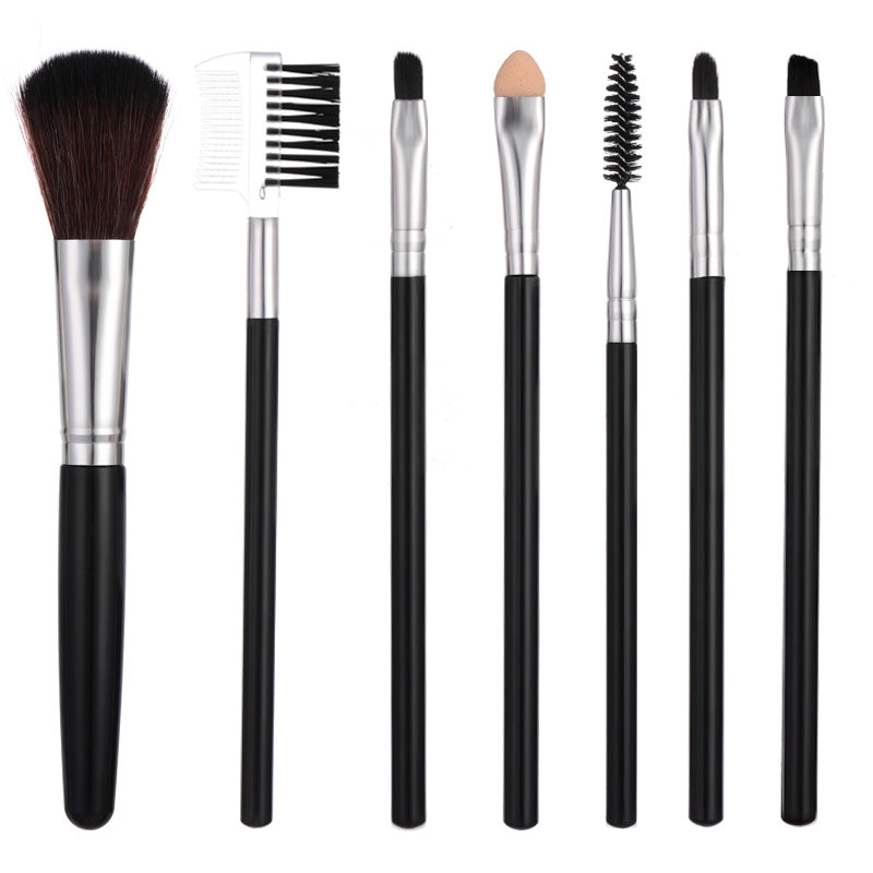 7-Piece Makeup Brush Set for Eyes and Face