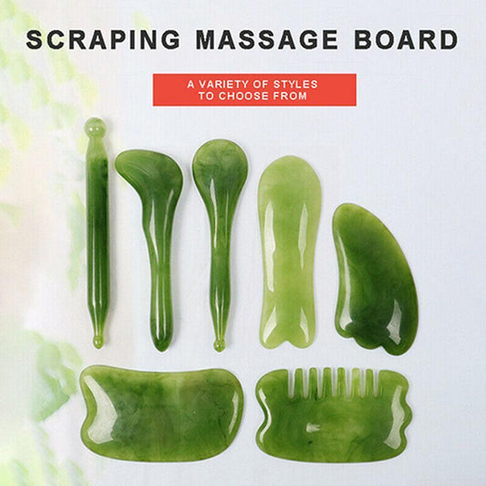 Jade Face Roller and Gua Sha Massage Set