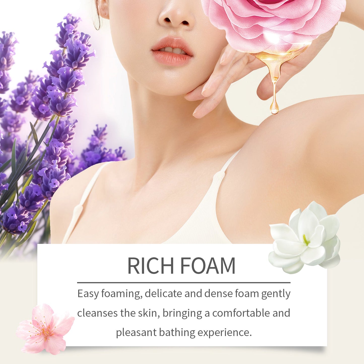 Lavender Fragrance Shower Gel for Moisturizing Body Care