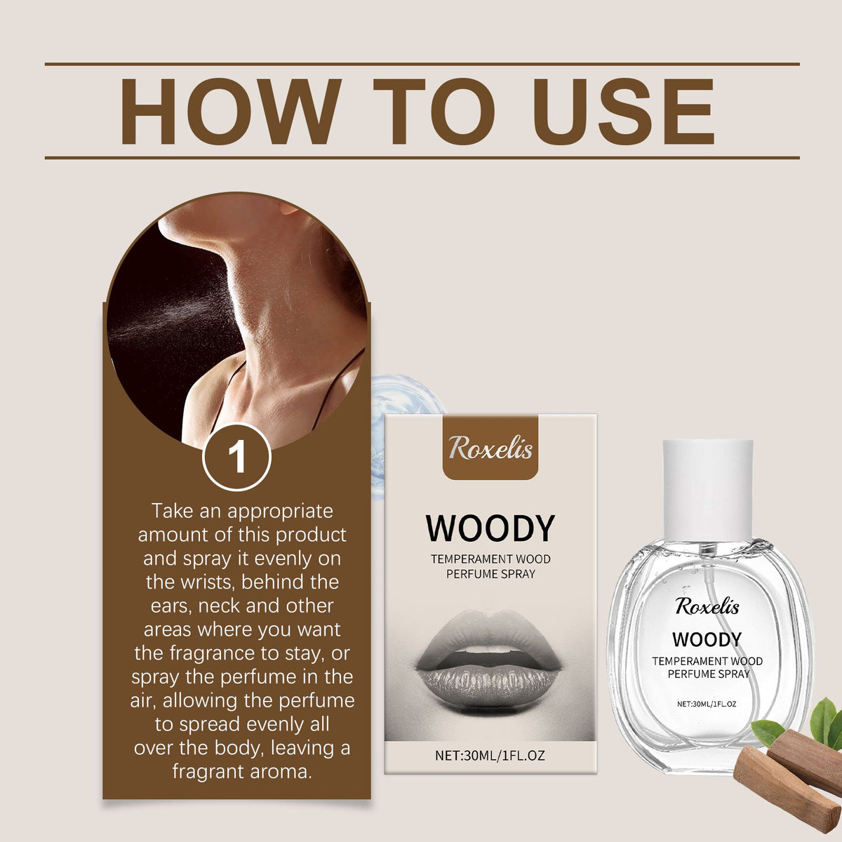 Wood Fragrance Eau De Toilette with Fresh Oriental Scent