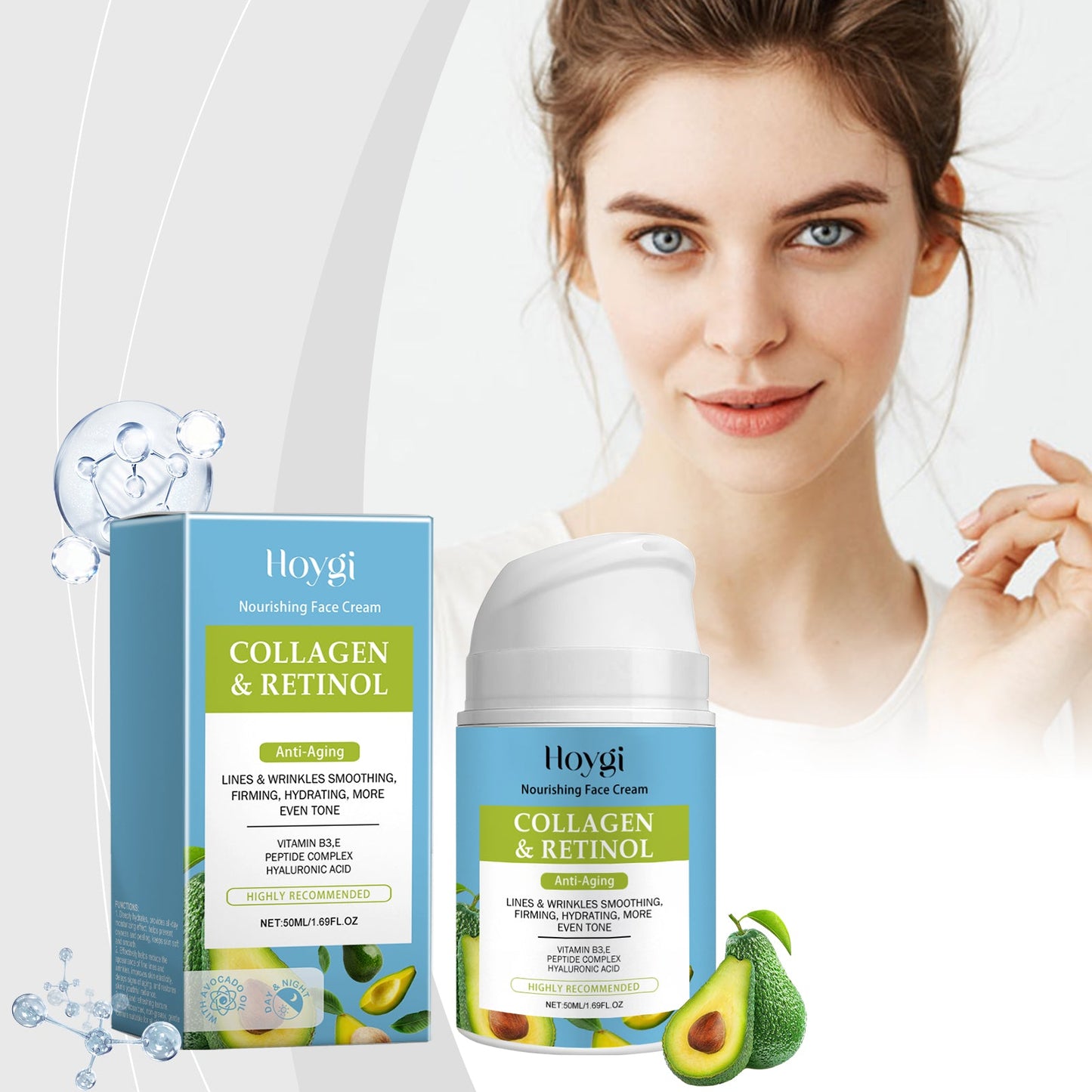 Collagen Facial Moisturizer Cream for Hydrating Skin Care