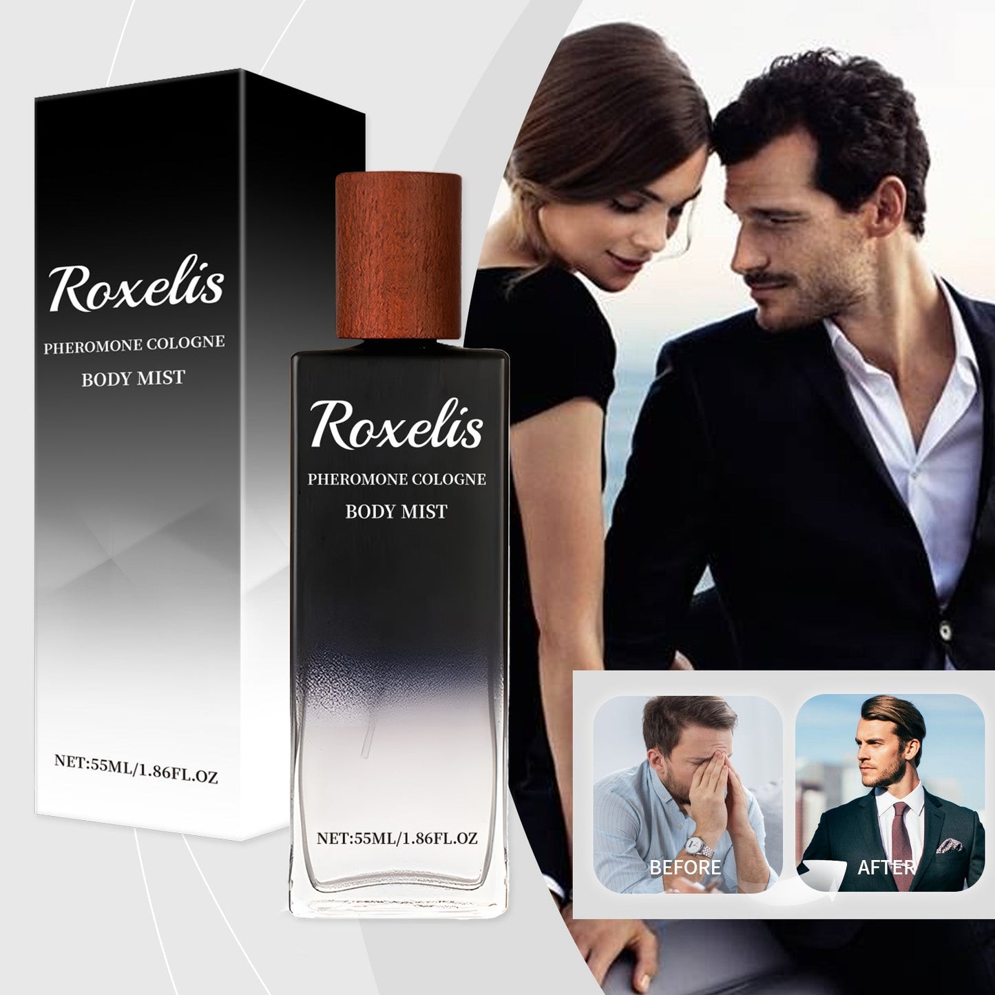 Strong Cologne Body Spray with Elegant Plant Extract Scent