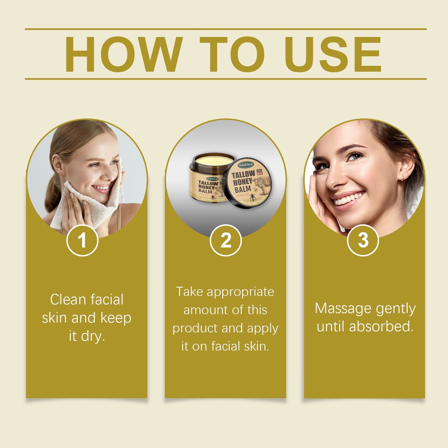 Tallow Honey Facial Moisturizer for Gentle Hydrating Care