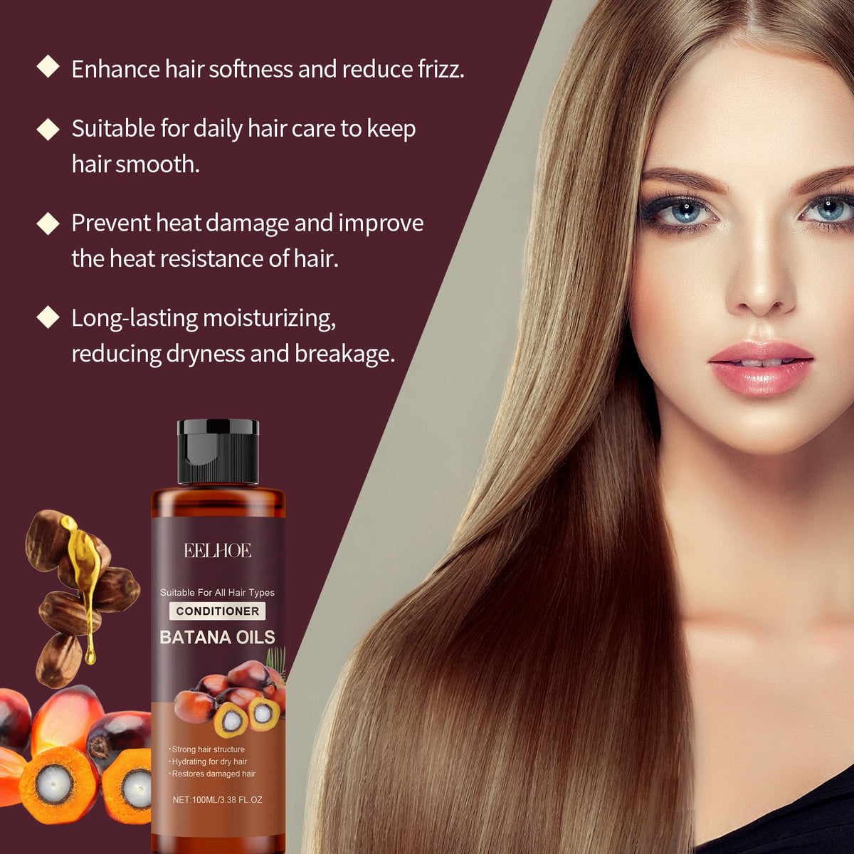 Batana Conditioner for Hydrating and Smoothing Hair Care