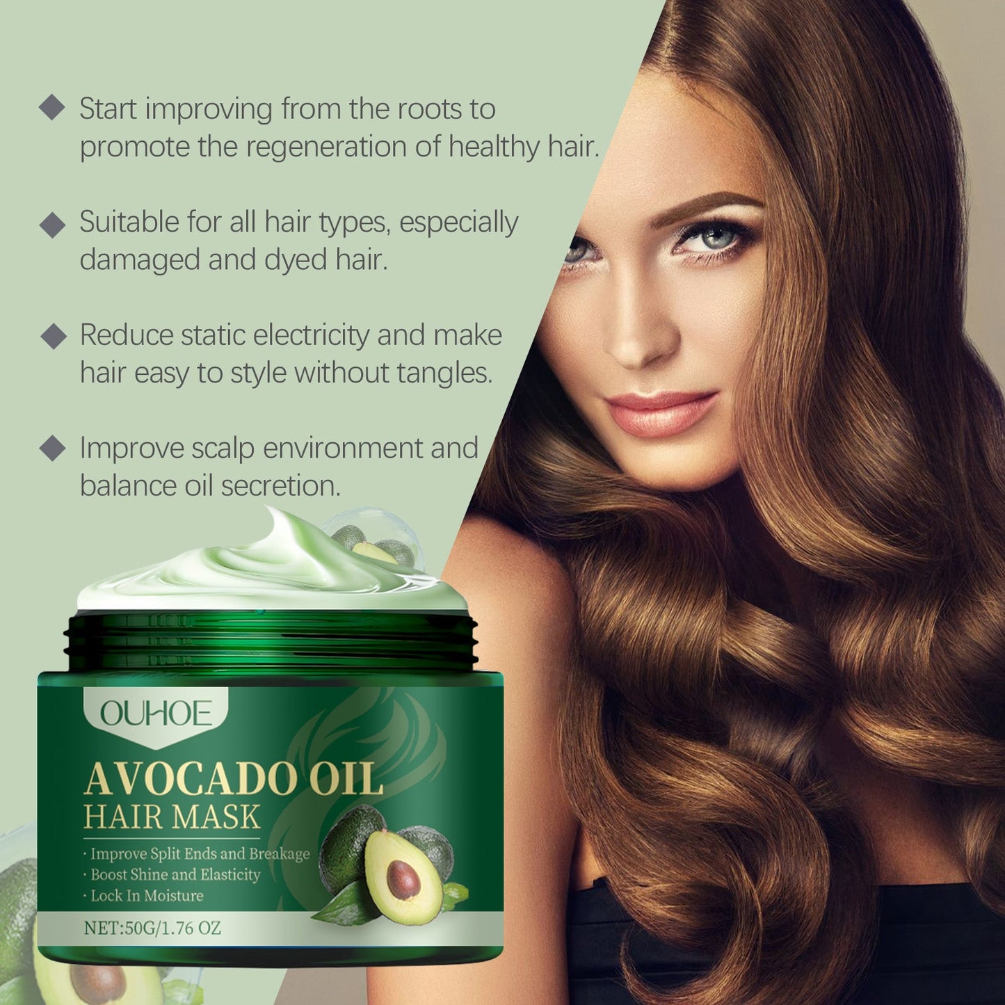 Avocado Oil Hair Mask for Dry Hair Hydration