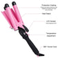 Triple Barrel Ceramic Hair Curler with LED Display