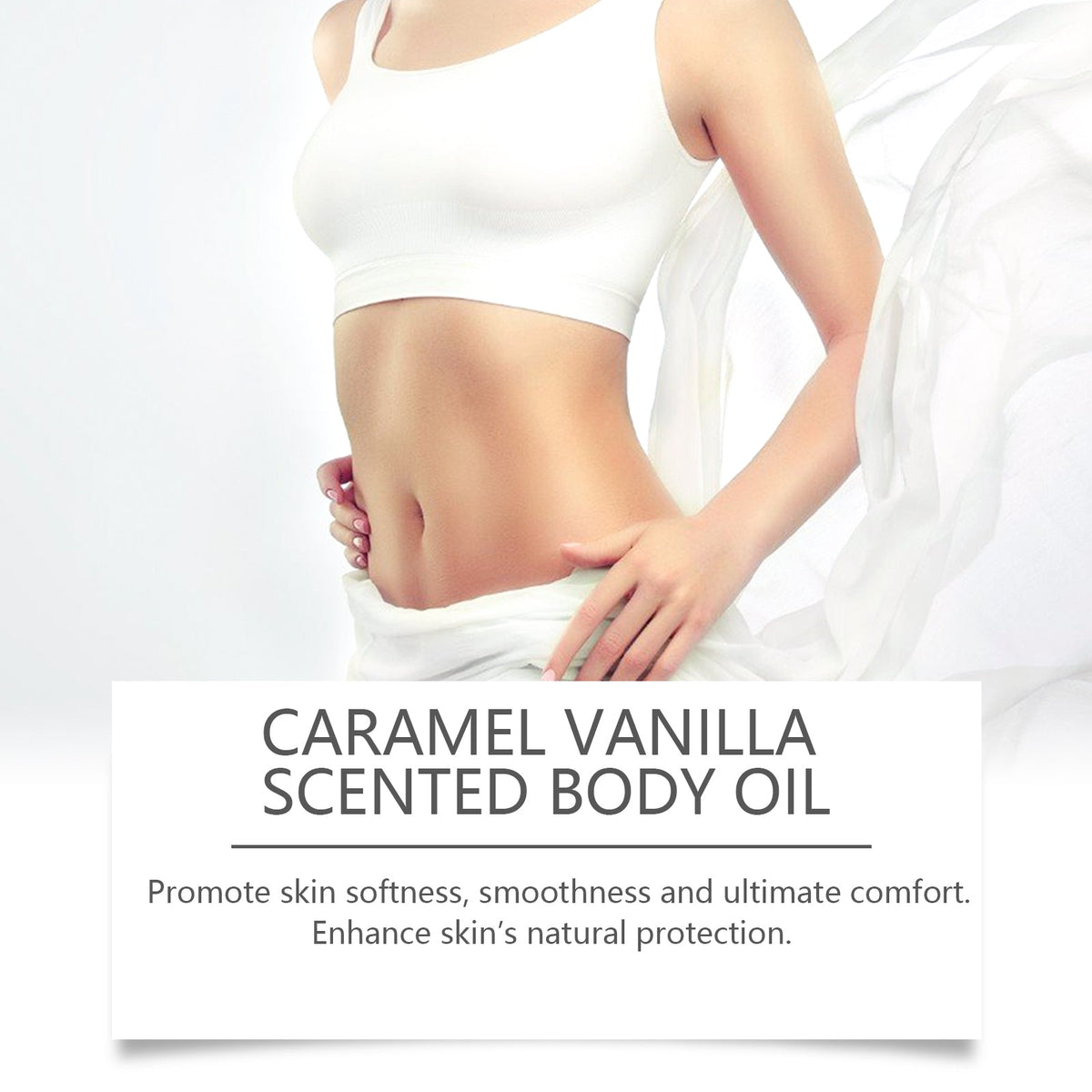 Caramel Vanilla Body Oil for Skin Moisturizing Massage