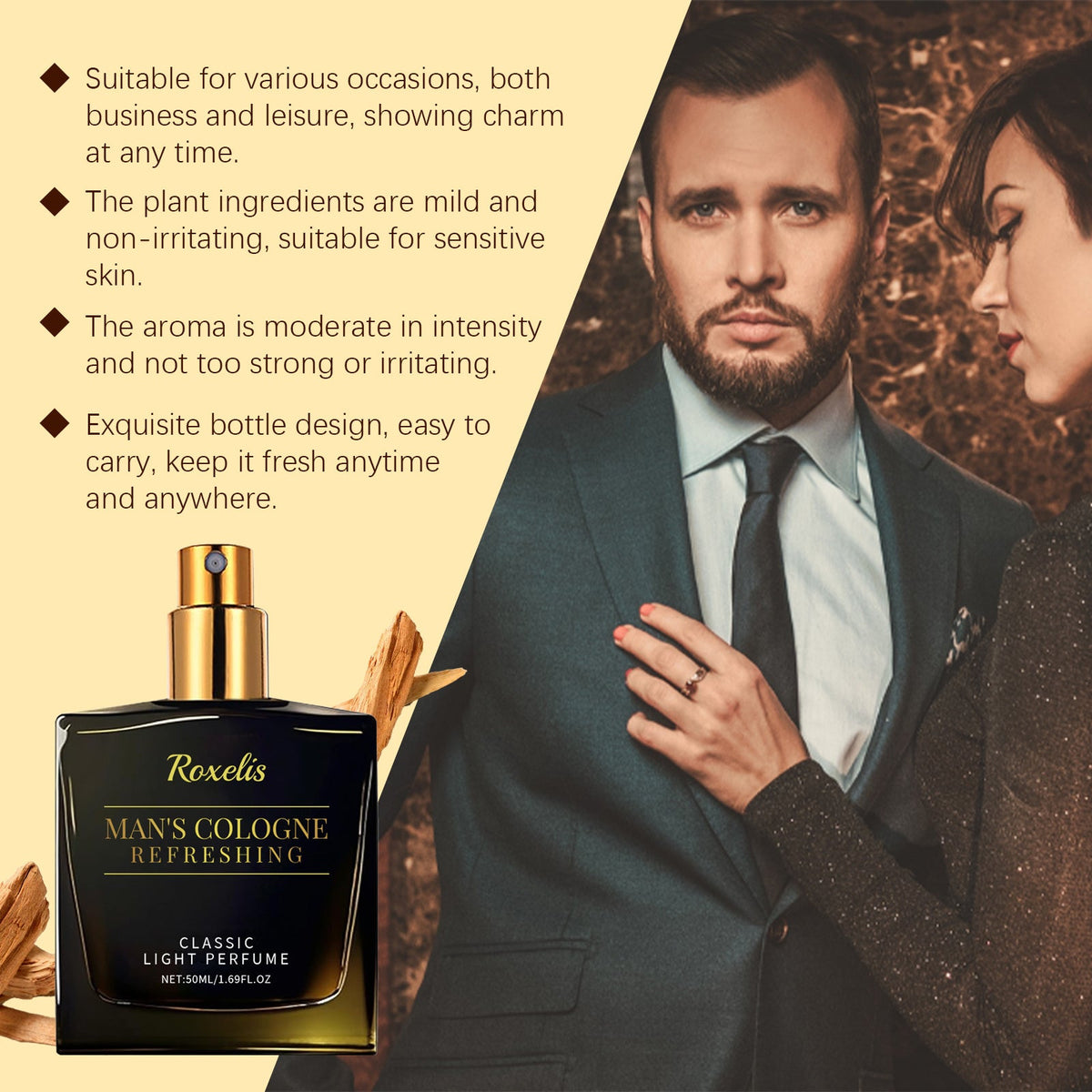 Men’s Rich Cologne with Niche Fragrance Scent