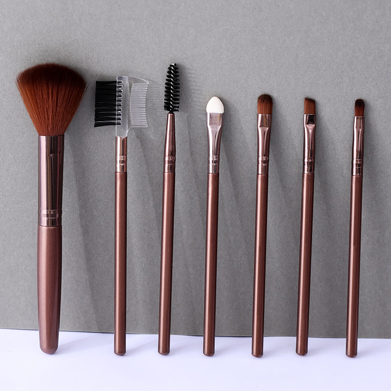 7-Piece Makeup Brush Set for Eyes and Face