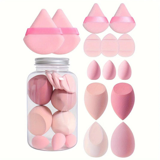 14Pcs Makeup Sponge Triangle Blender Puff Set