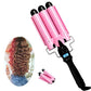 Triple Barrel Ceramic Hair Curler with LED Display
