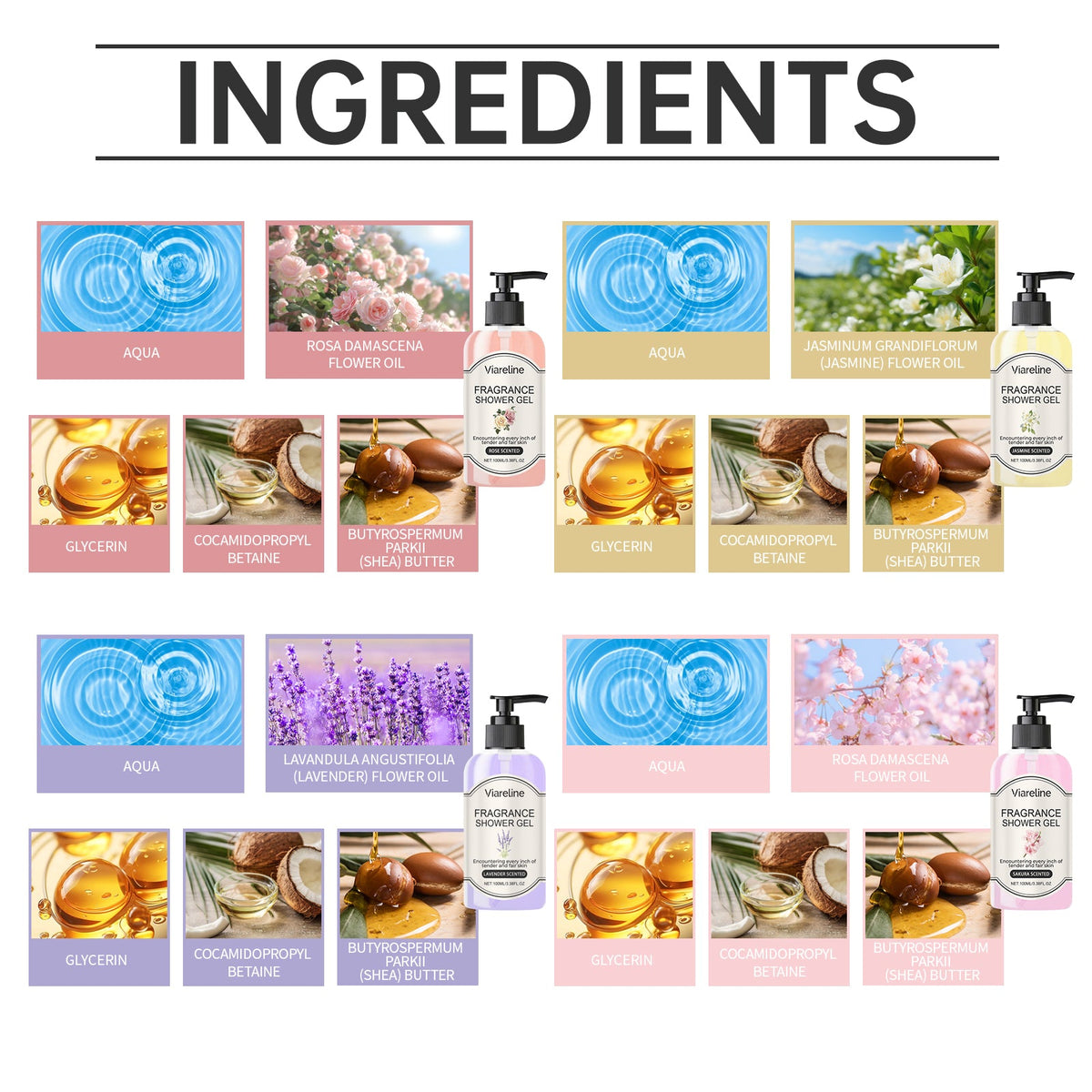 Lavender Fragrance Shower Gel for Moisturizing Body Care