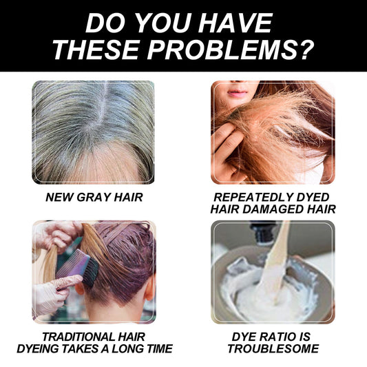 Bubble Hair Dye Shampoo for Color Blackening