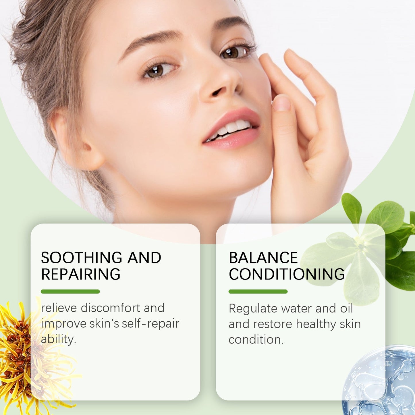 Purslane Soothing Repair Serum for Facial Hydration