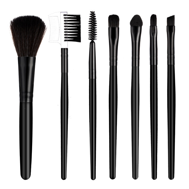 7-Piece Makeup Brush Set for Eyes and Face