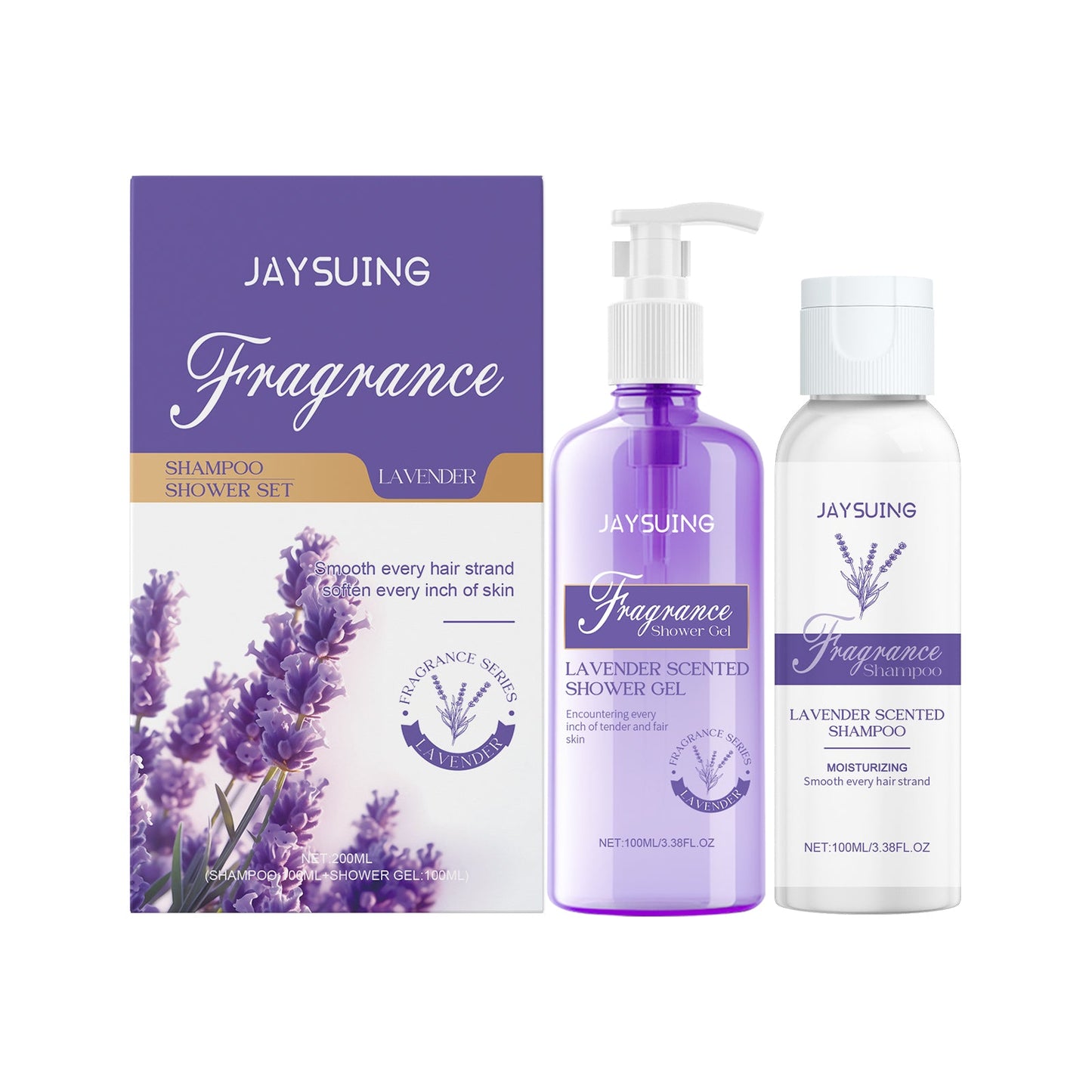 Lavender Shampoo and Shower Set for Skin Care