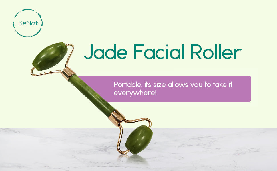 Natural Jade Facial Roller for Skin Massage Care