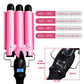 Triple Barrel Ceramic Hair Curler with LED Display