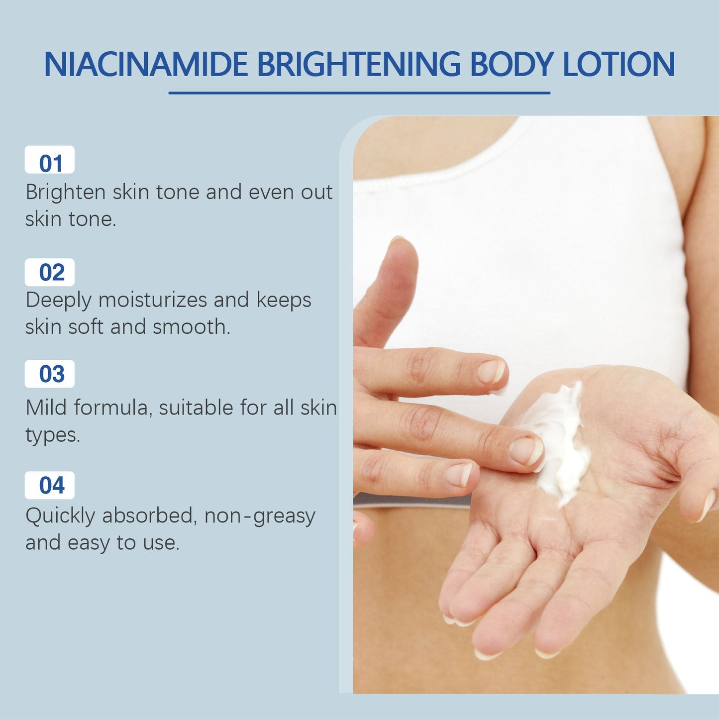Niacinamide Body Lotion for Gentle Hydrating Skin Care