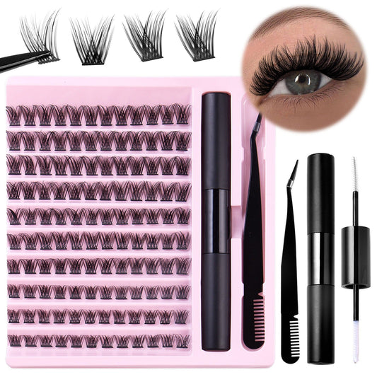 DIY Eyelash Extension Kit with Bond Seal and Tweezers