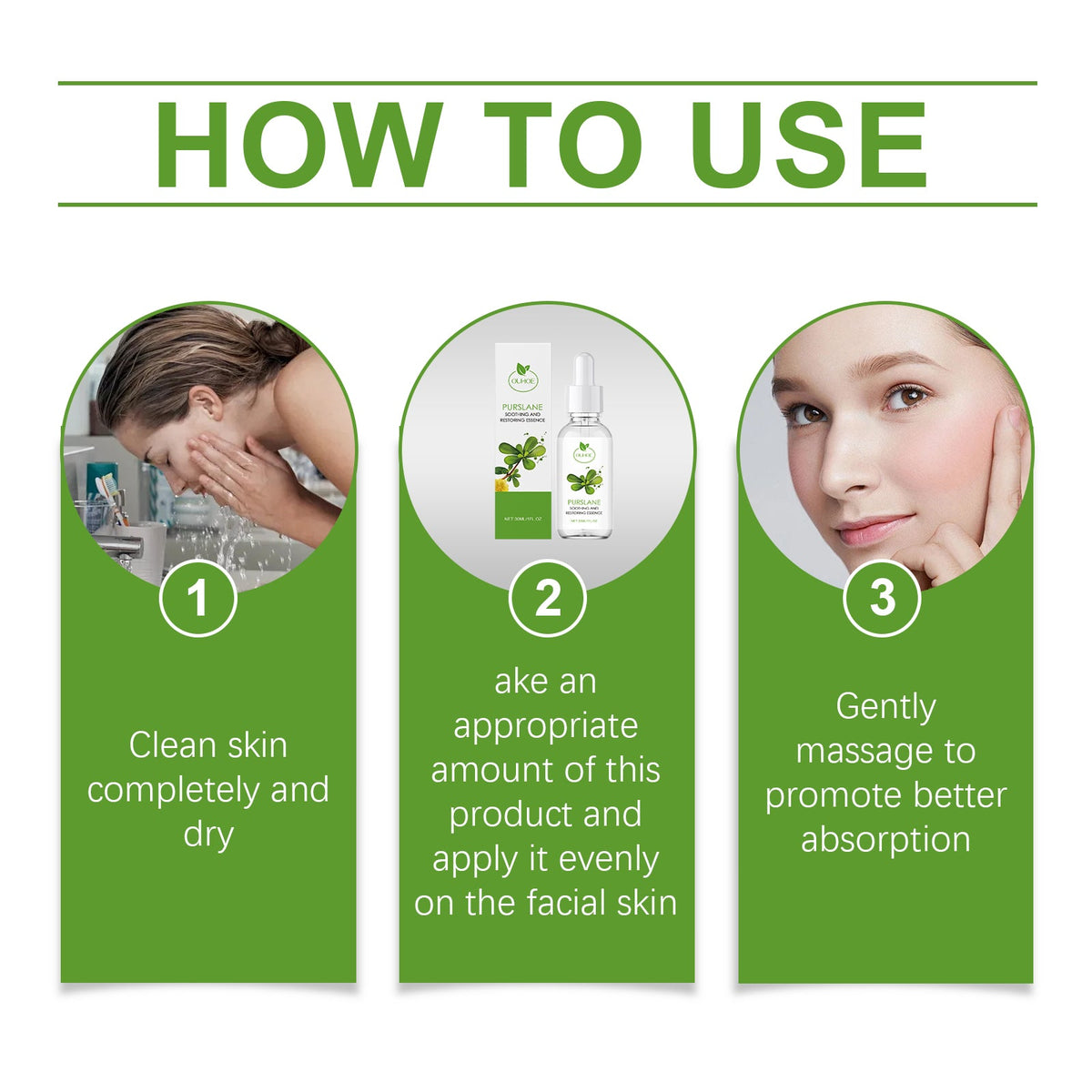 Purslane Soothing Repair Serum for Facial Hydration
