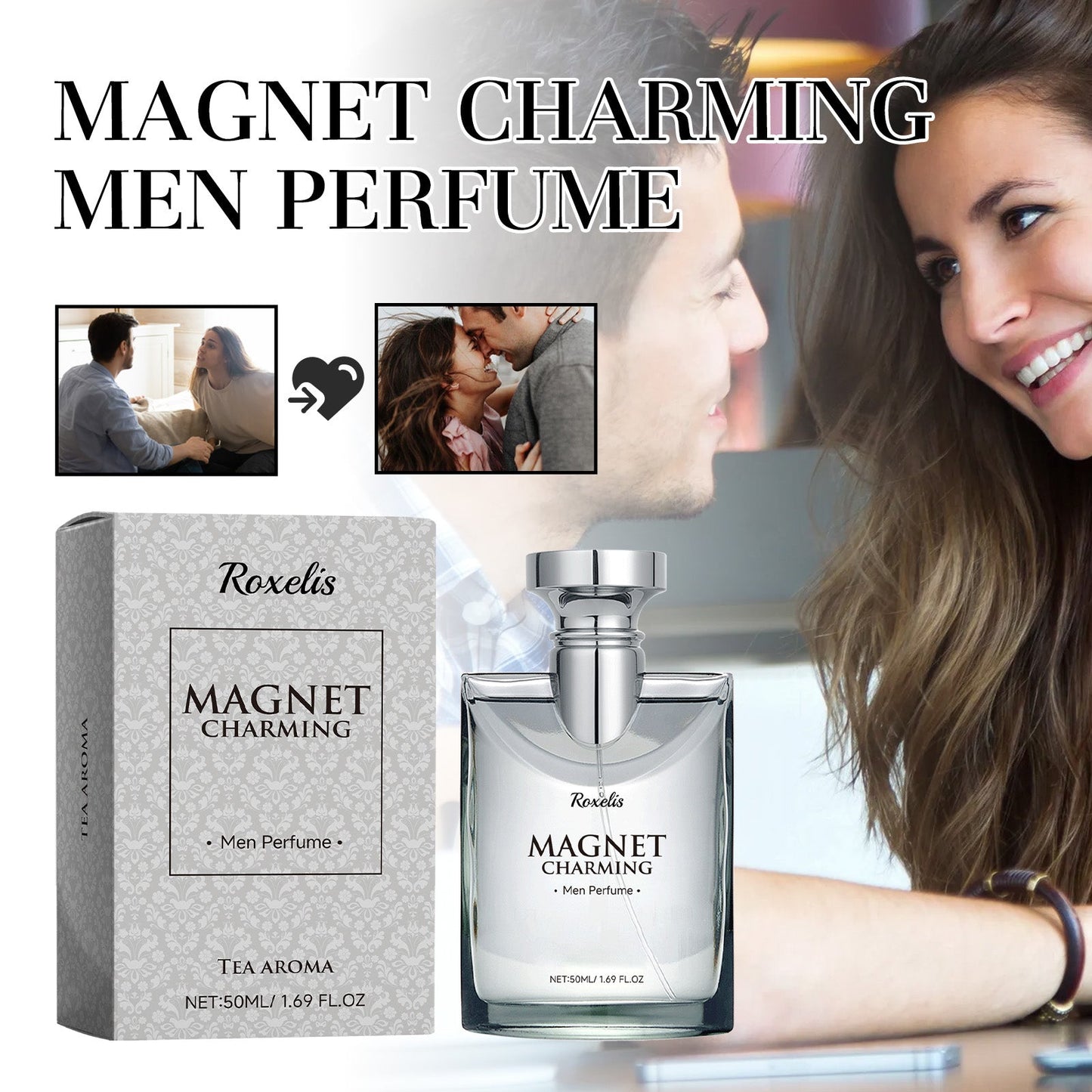 Magnetic Men Perfume with Fresh Tea Fragrance Scent