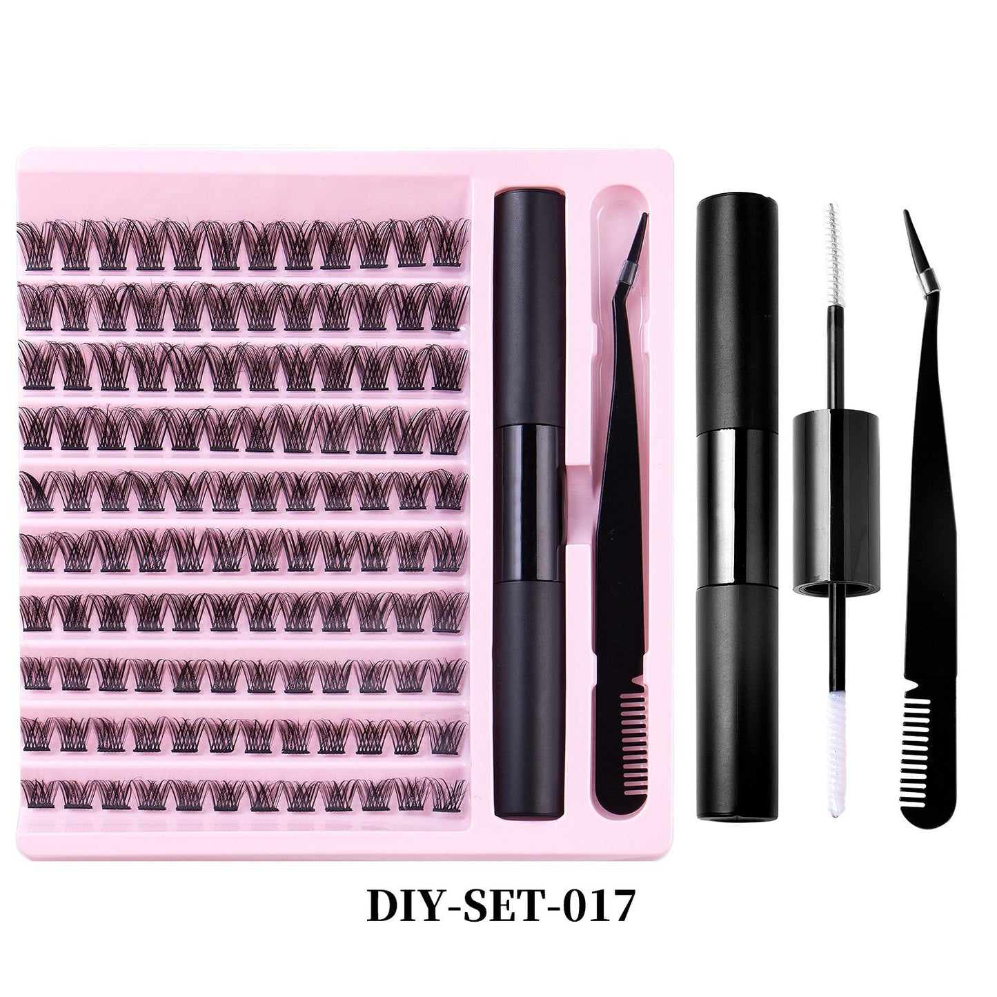 DIY Eyelash Extension Kit with Bond Seal and Tweezers