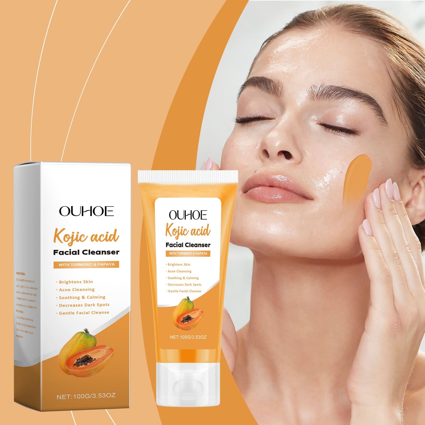 Papaya Facial Cleanser for Pore Care and Hydration