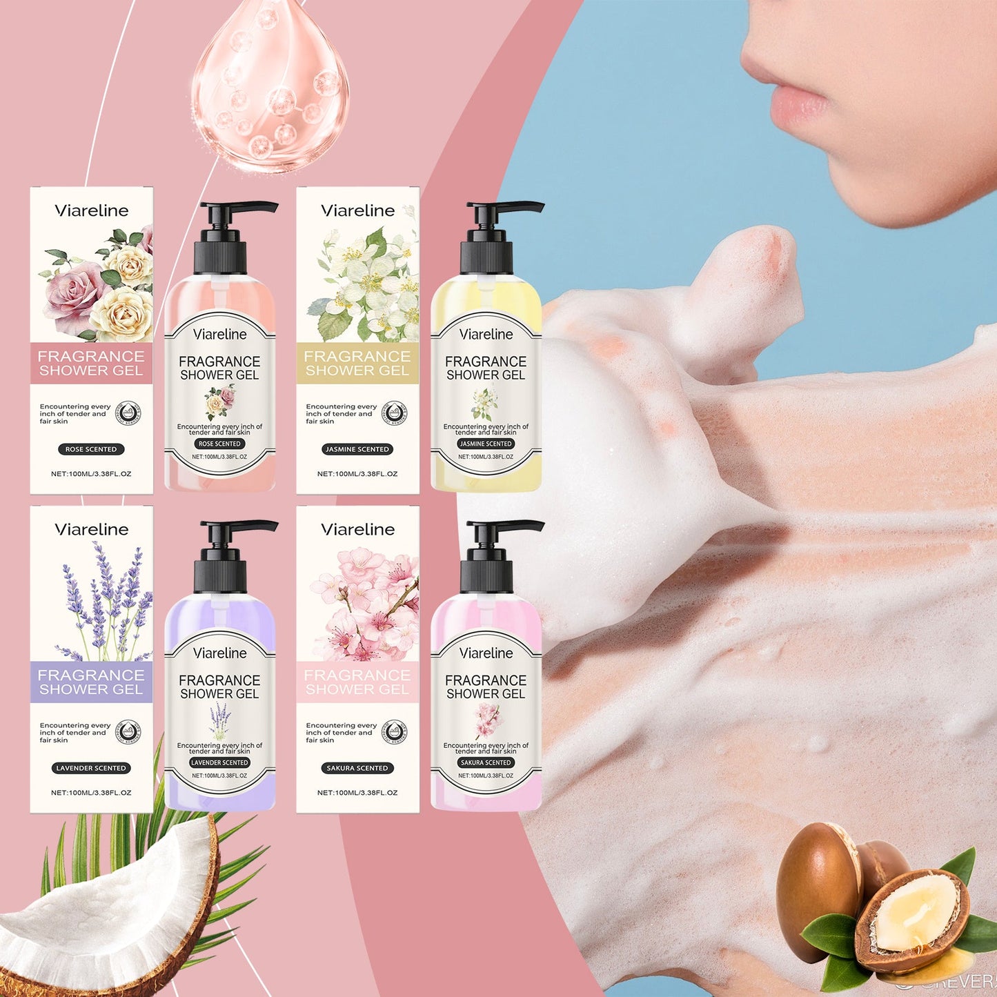 Lavender Fragrance Shower Gel for Moisturizing Body Care