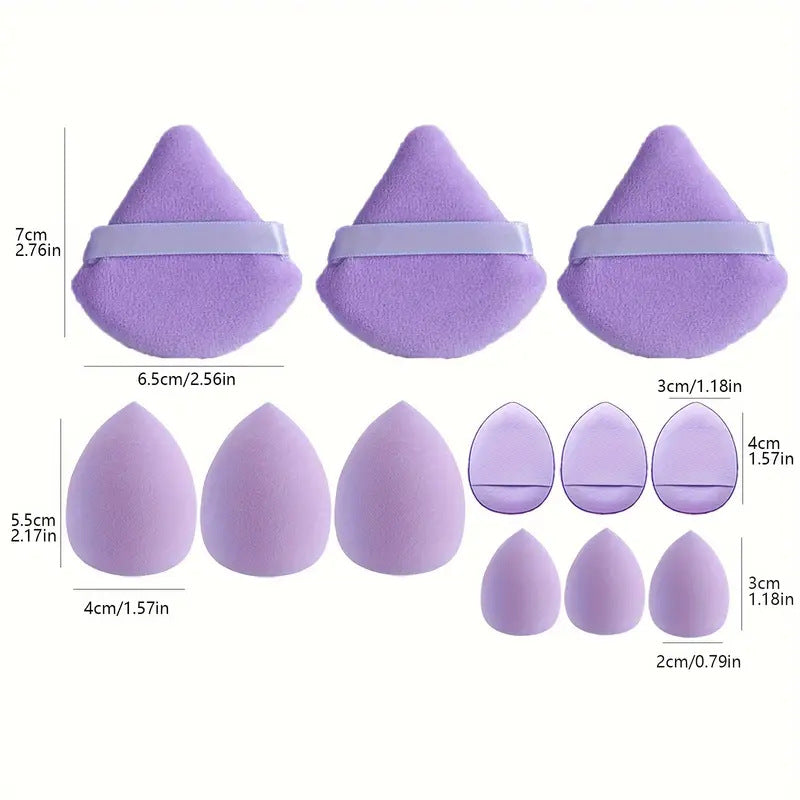 12Pcs Makeup Sponge Blender Set for Foundation Application
