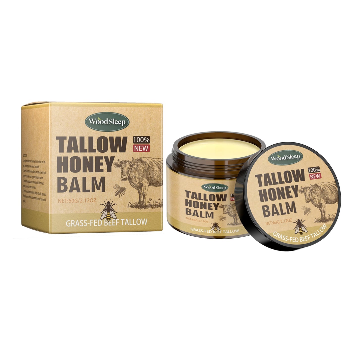 Tallow Honey Facial Moisturizer for Gentle Hydrating Care