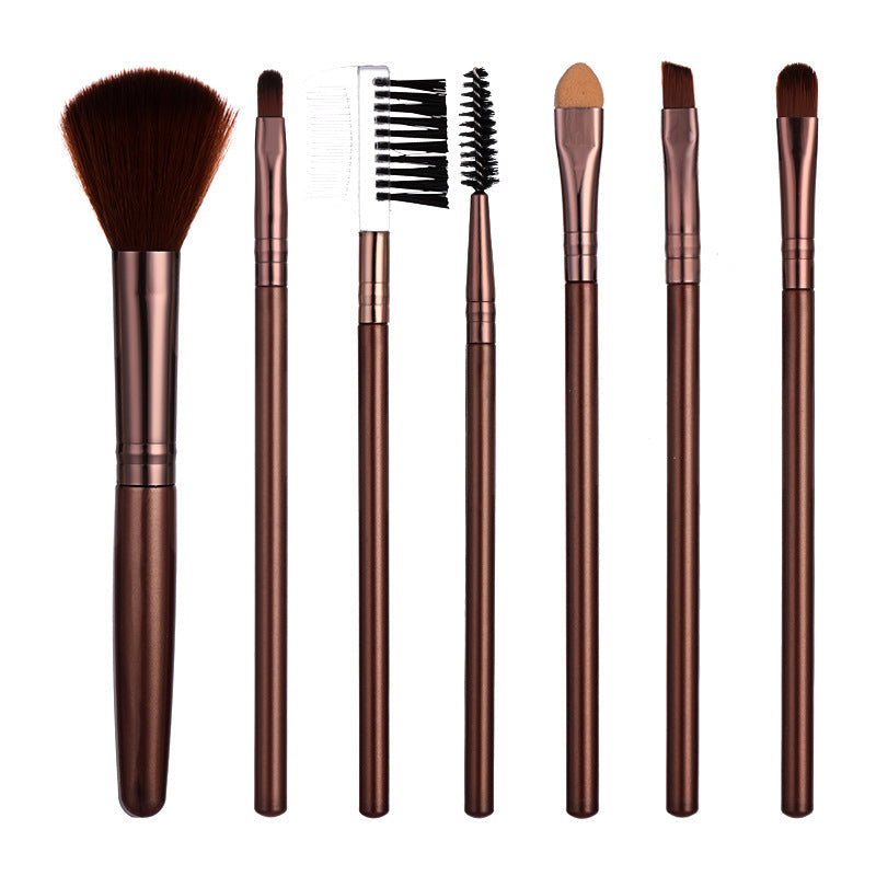 7-Piece Makeup Brush Set for Eyes and Face