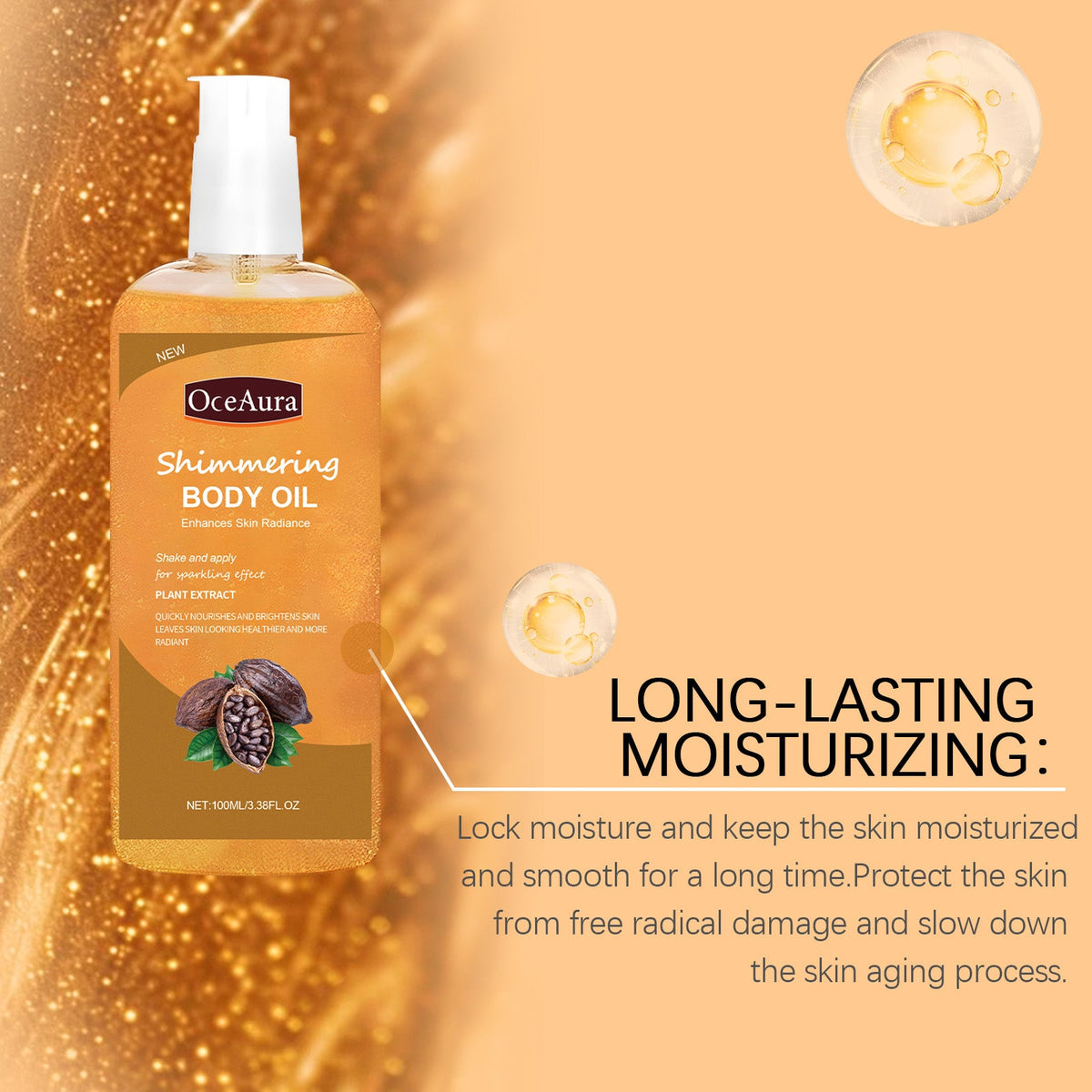 Shiny Moisturizing Body Oil for Full Body Care