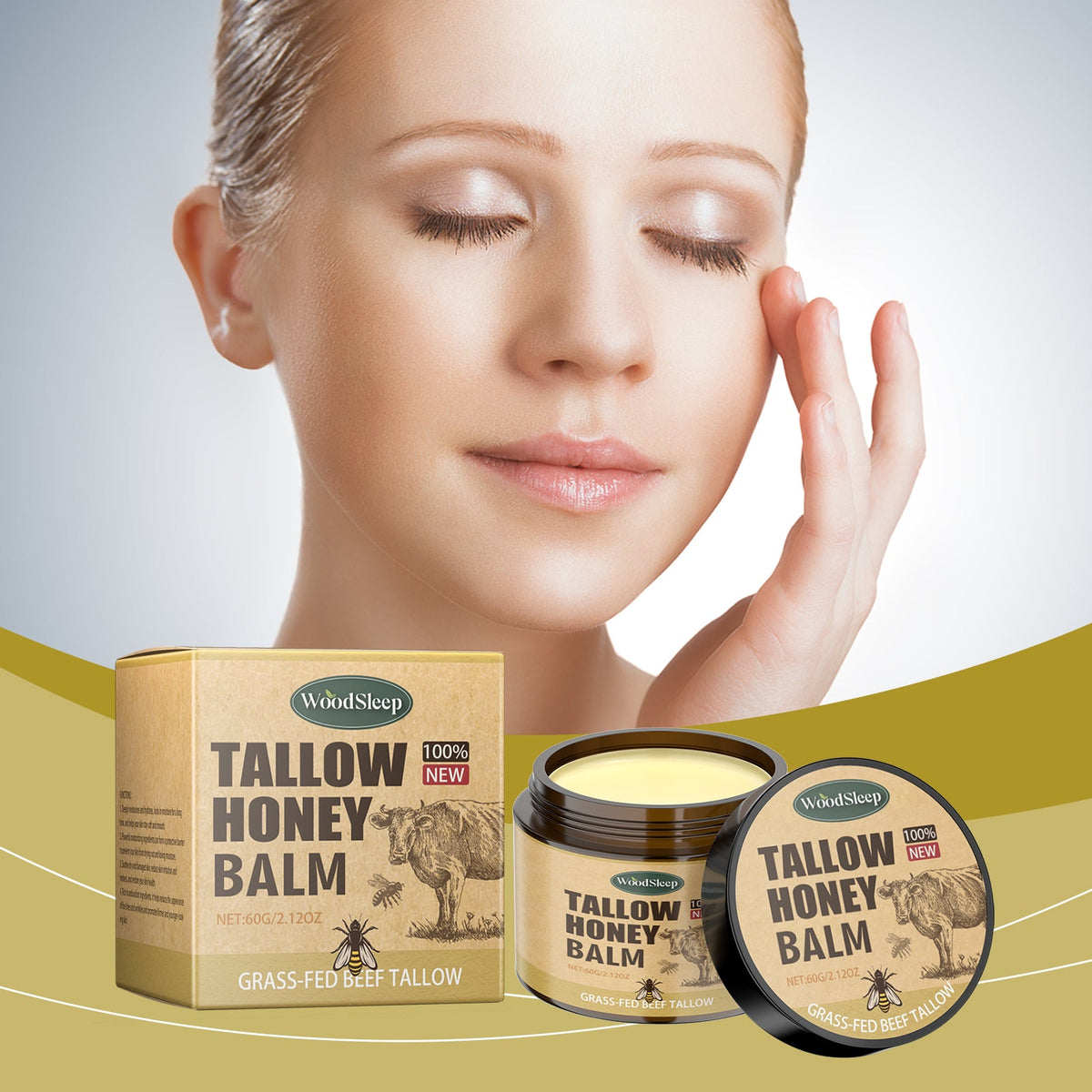 Tallow Honey Facial Moisturizer for Gentle Hydrating Care