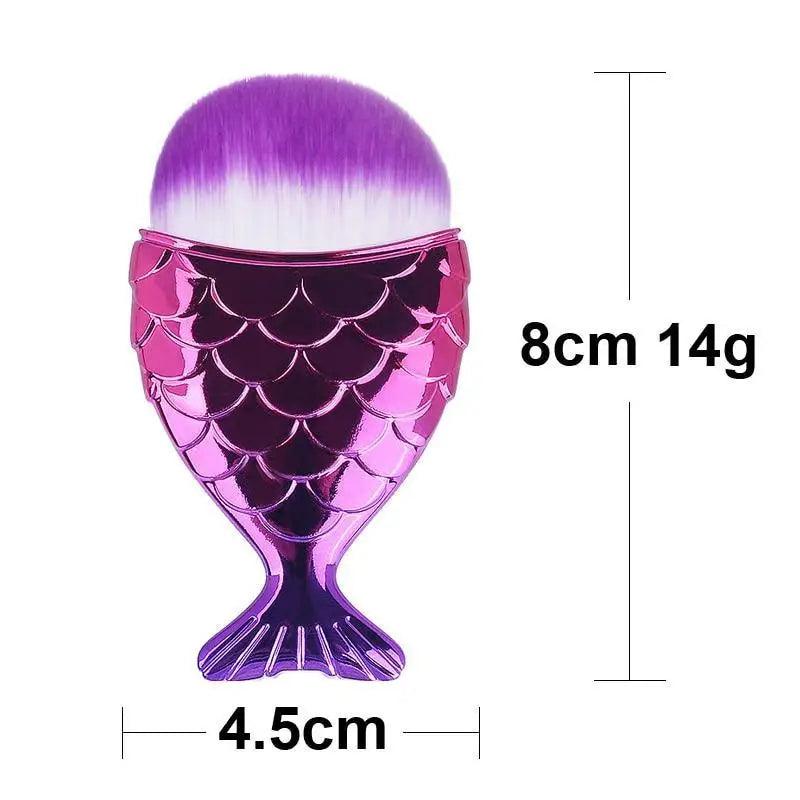 Mermaid Makeup Brush Set for Face and Eyes