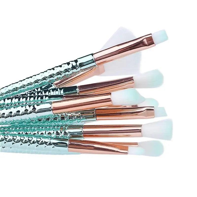 Mermaid Makeup Brush Set for Face and Eyes