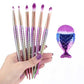 Mermaid Makeup Brush Set for Face and Eyes