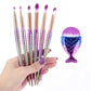 Mermaid Makeup Brush Set for Face and Eyes