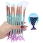 Mermaid Makeup Brush Set for Face and Eyes