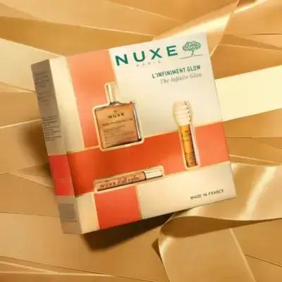 Nuxe Infinite Glow Skincare Gift Set — Hydrating Dry Oil, Lip Balm & Radiance Enhancer